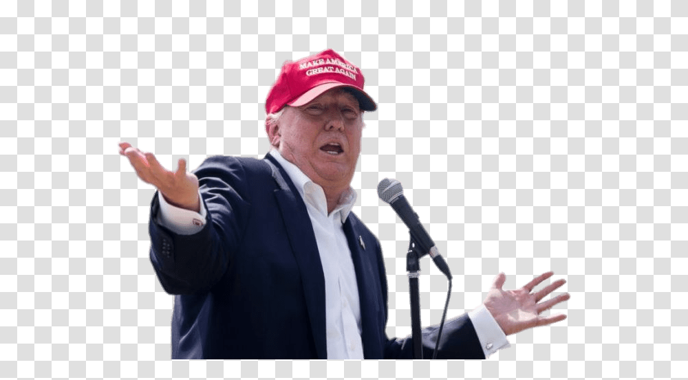 Donald Trump, Celebrity, Microphone, Person, Audience Transparent Png