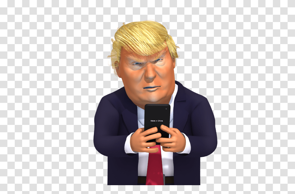 Donald Trump, Celebrity, Person, Mobile Phone, Electronics Transparent Png