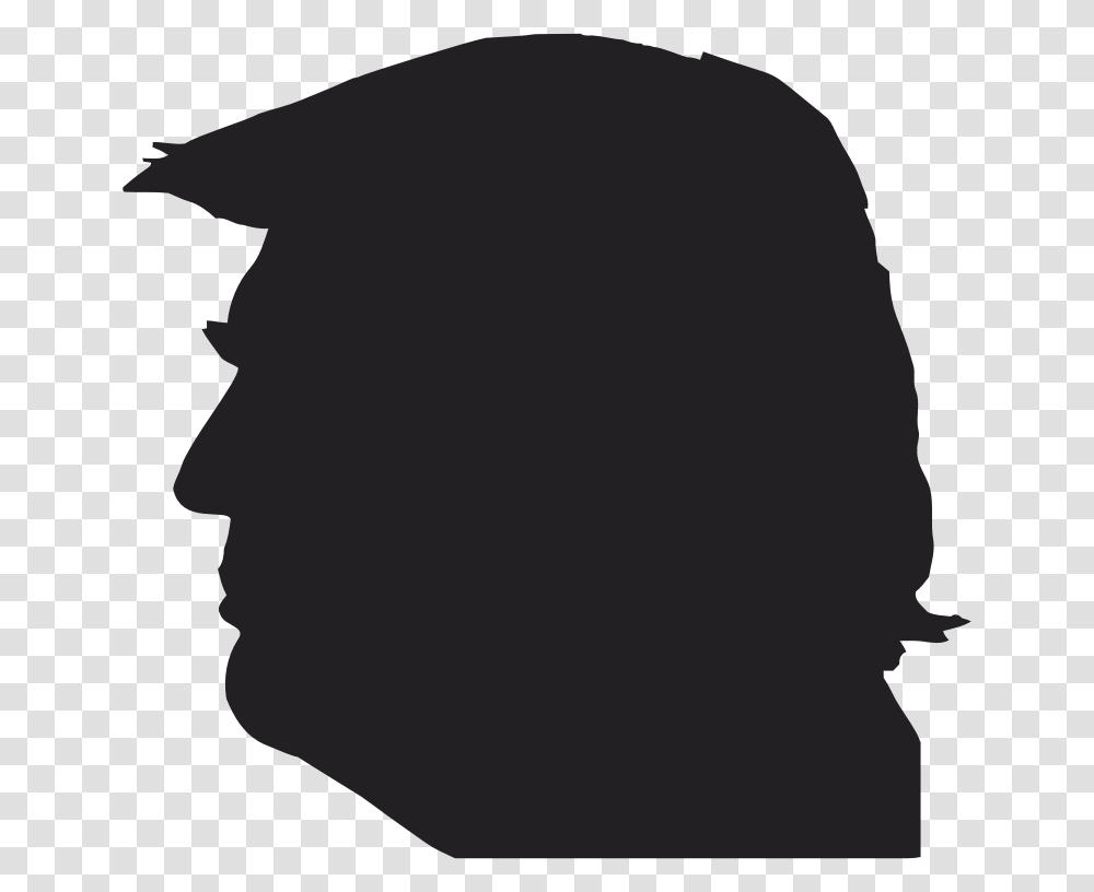 Donald Trump Clipart Black And White Donald Trump Profile Silhouette, Face, Apparel, Ninja Transparent Png