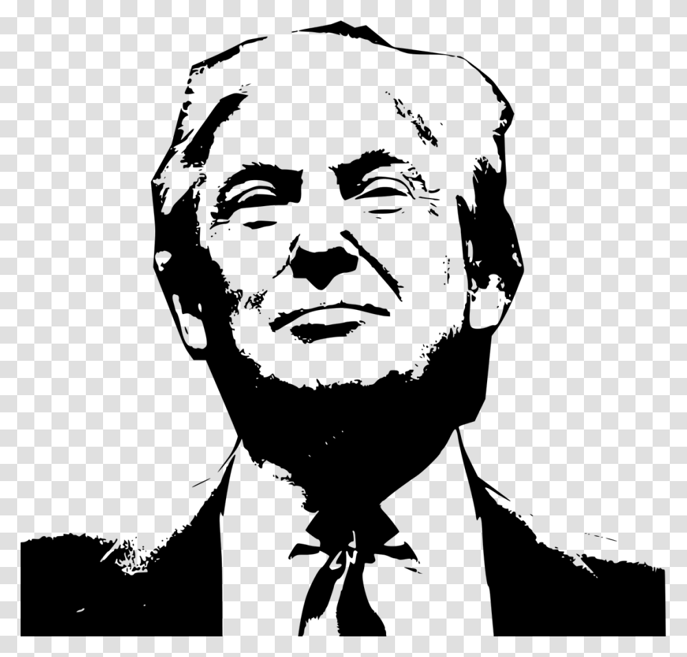 Donald Trump Clipart Black And White, Gray, World Of Warcraft Transparent Png