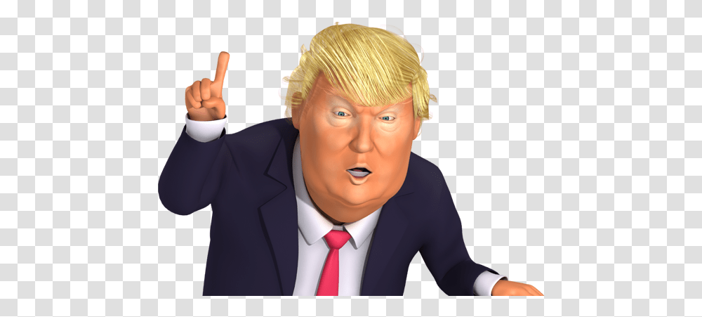 Donald Trump Donald Trump Animation, Tie, Accessories, Person, Face Transparent Png