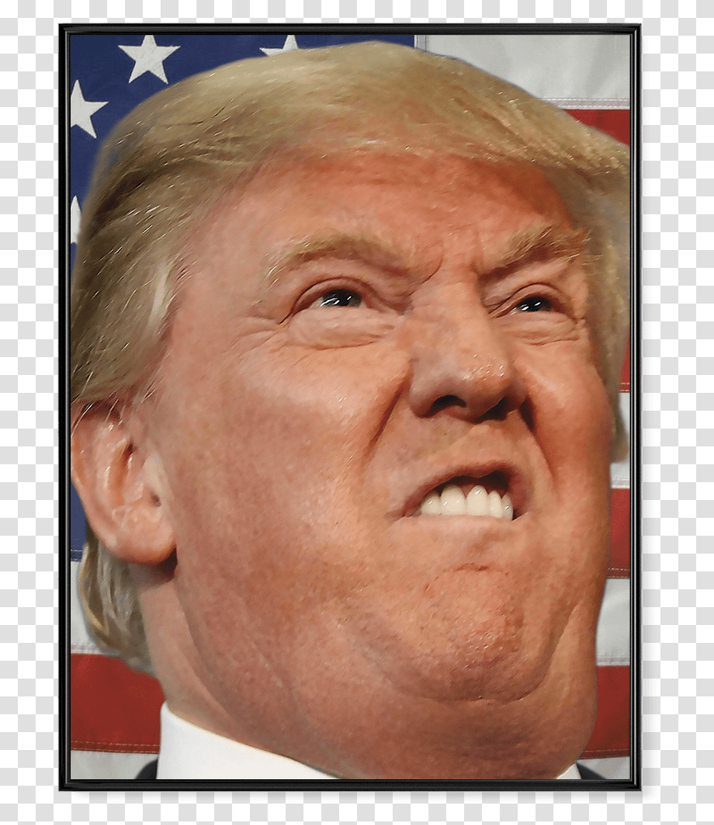 Donald Trump Face, Person, Head, Finger, Advertisement Transparent Png