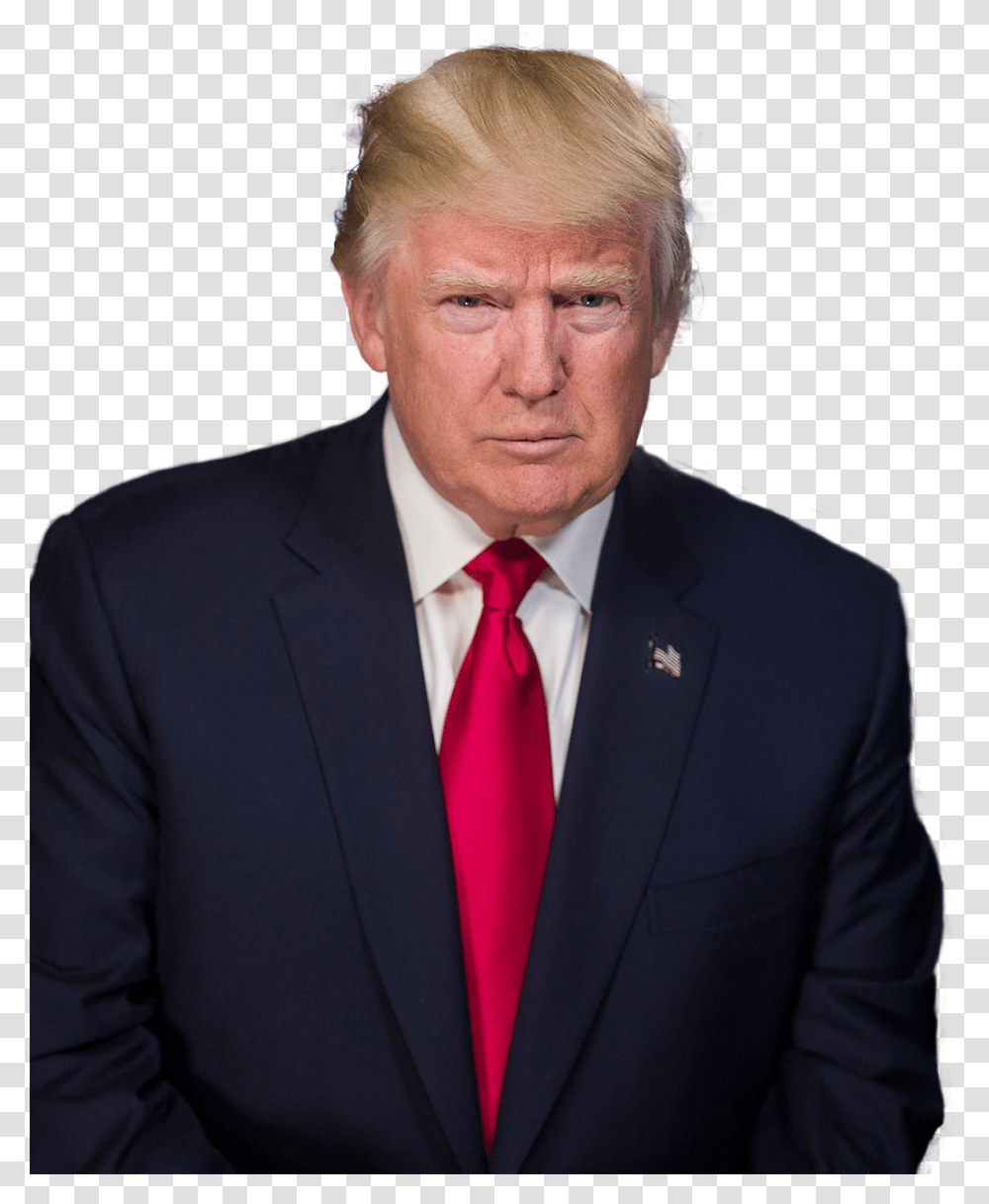 Donald Trump For When Wrong Turn Taken Course Correction Official Portrait Melania Trump, Tie, Accessories, Face, Person Transparent Png