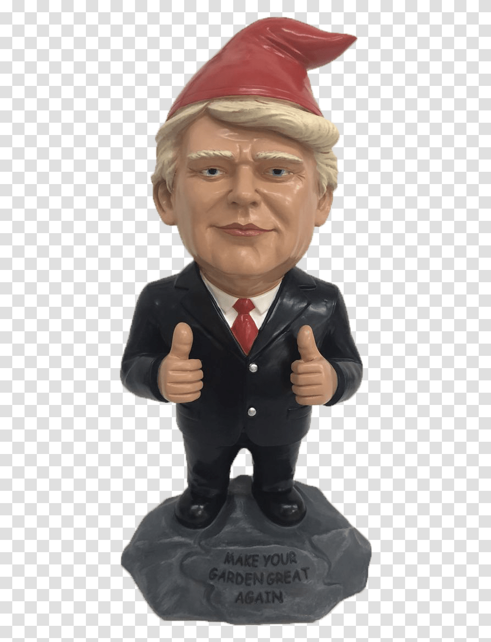 Donald Trump Garden Gnome Donald Trump Garden Gnome, Thumbs Up, Person, Finger, Human Transparent Png