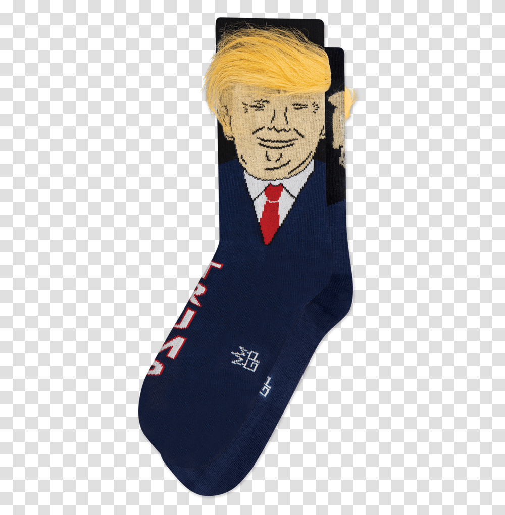 Donald Trump Hair Socks Shopify, Apparel, Person, Human Transparent Png