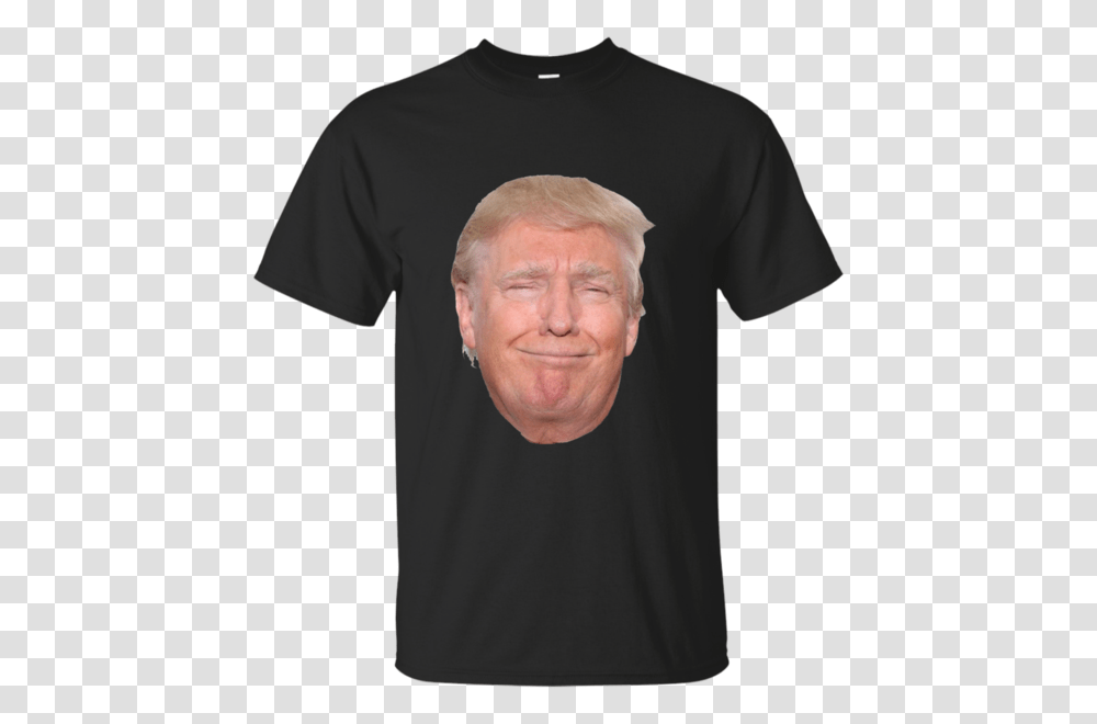 Donald Trump Head Funny Smiling Face Tshirt Mhw Love For Tee, Apparel, Person, Human Transparent Png