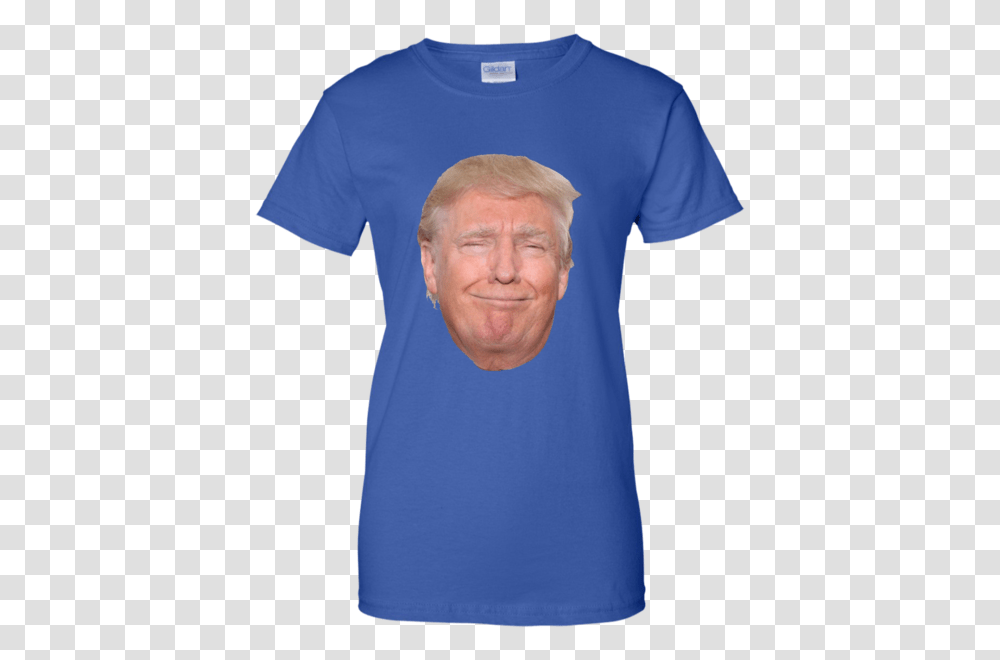 Donald Trump Head Funny Smiling Face Tshirt Mhw Love For Tee, Apparel, T-Shirt, Sleeve Transparent Png