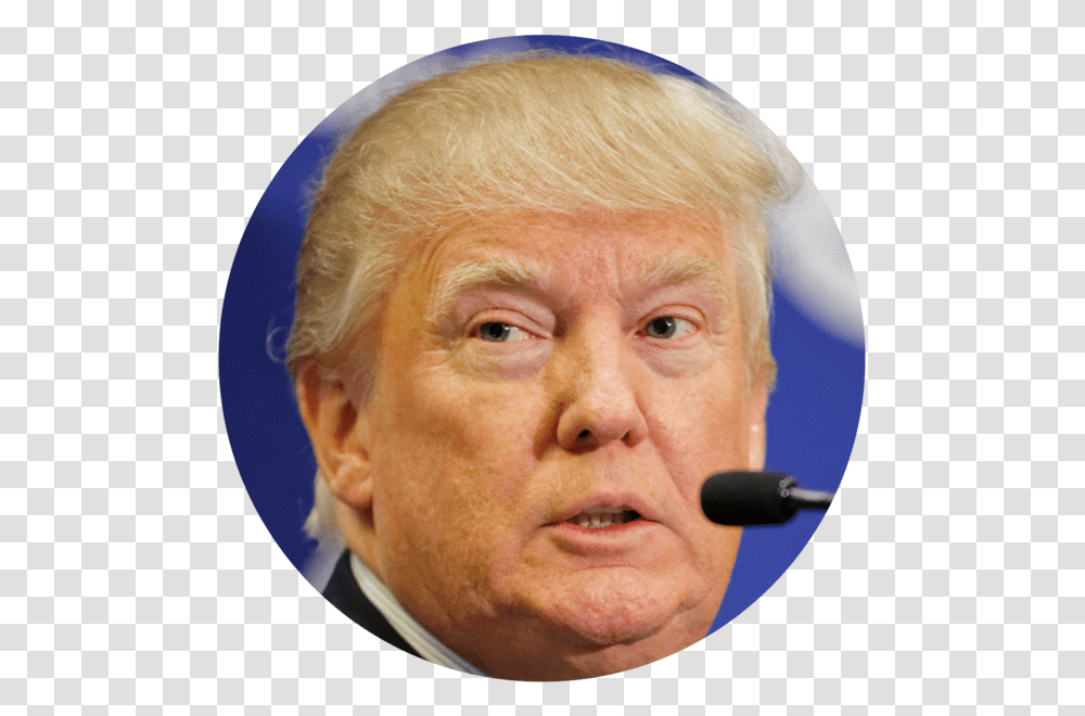 Donald Trump In A Circle, Face, Person, Human, Head Transparent Png