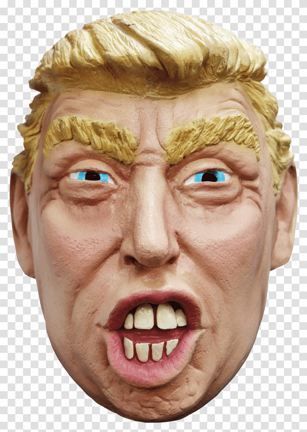 Donald Trump Latex Mask Halloween Costume Donald Trump Masks, Head, Person, Human, Teeth Transparent Png