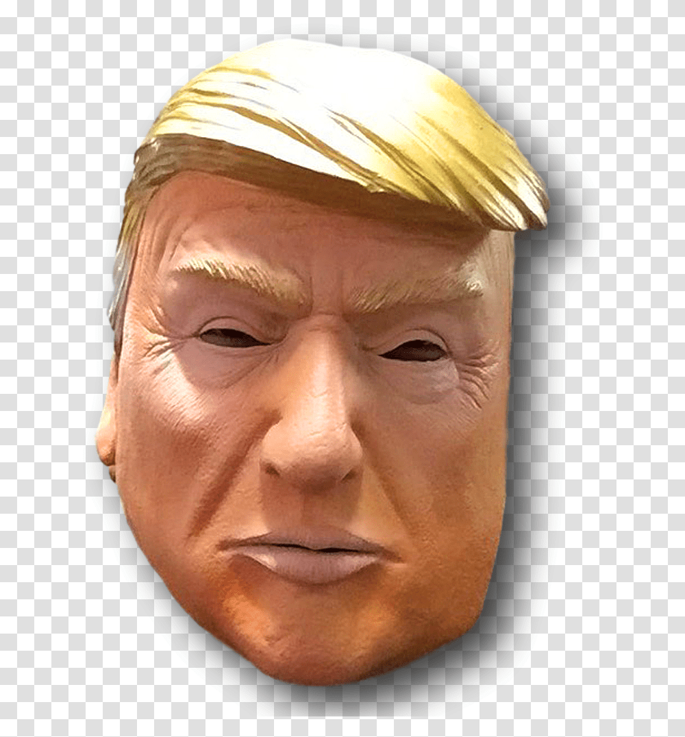 Donald Trump Mask Bronze Sculpture, Head, Face, Person, Human Transparent Png