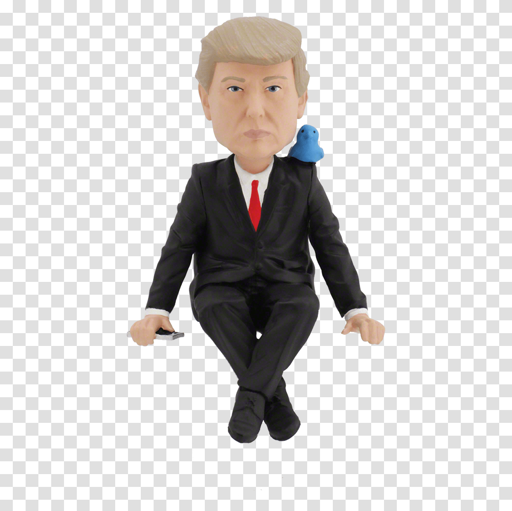 Donald Trump Media Monitor Bobblehead Computer, Suit, Overcoat, Apparel Transparent Png