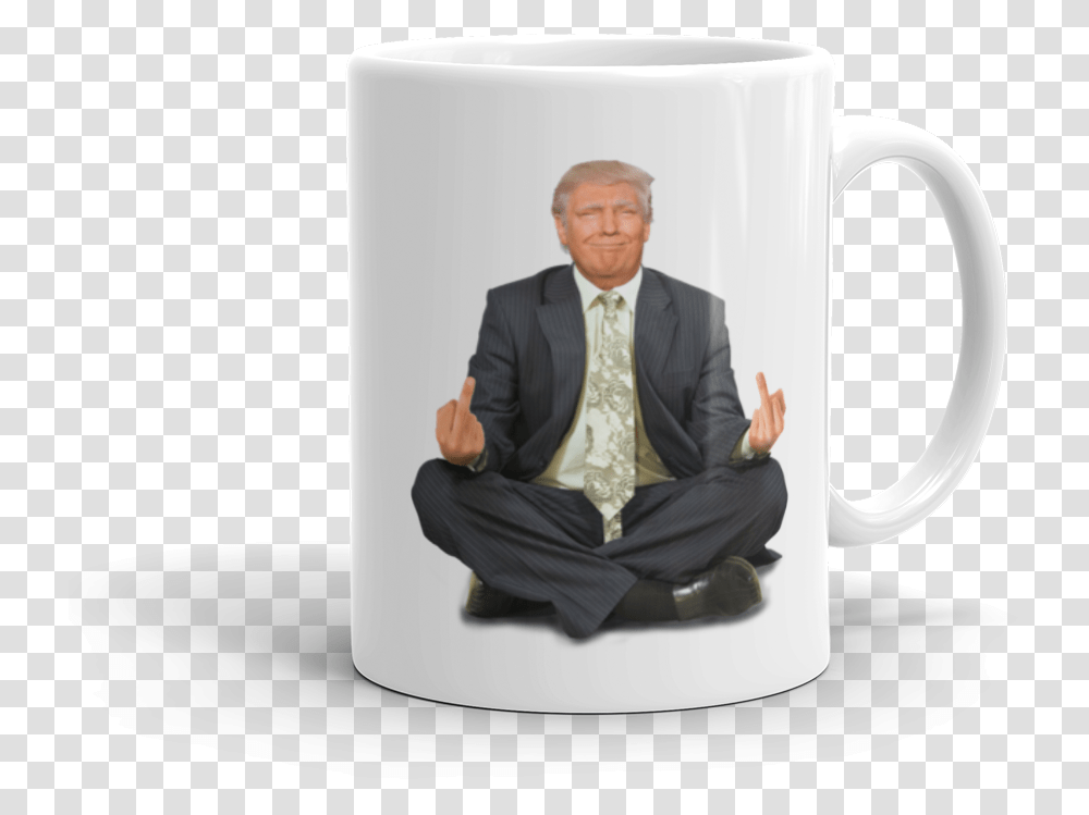 Donald Trump Meditation Coffee Mugs, Coffee Cup, Tie, Accessories, Person Transparent Png