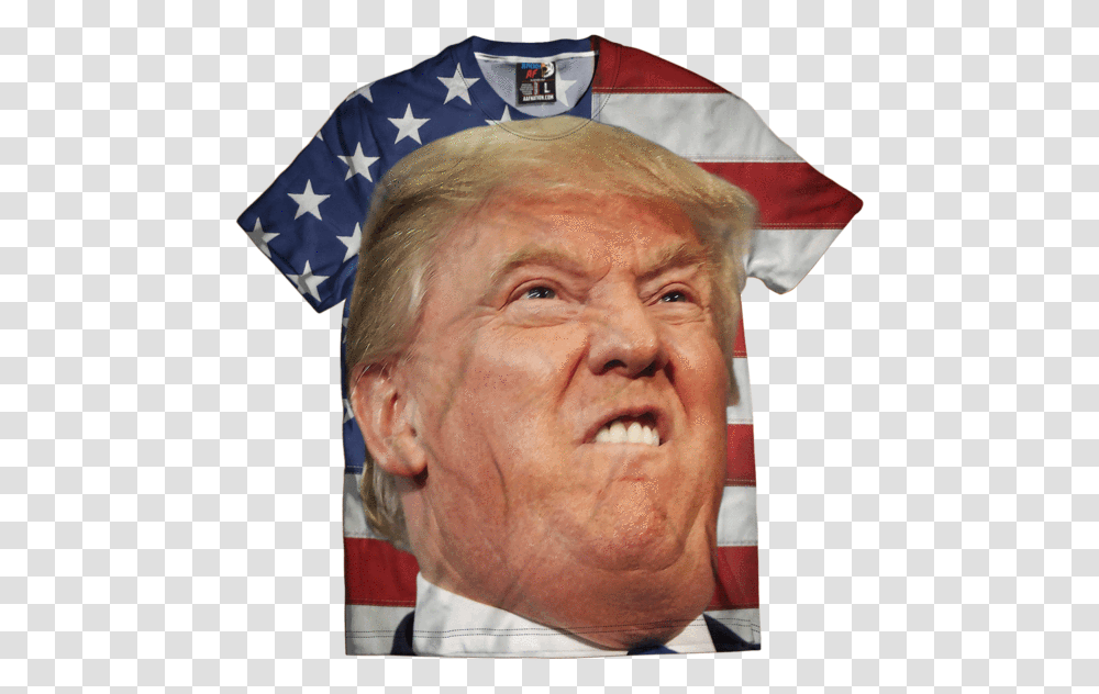 Donald Trump's Face V2 Donald Trump Nice Face, Person, Flag, Head Transparent Png
