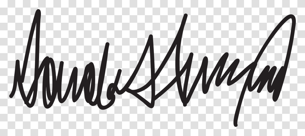 Donald Trump Signature, Handwriting, Autograph, Calligraphy Transparent Png