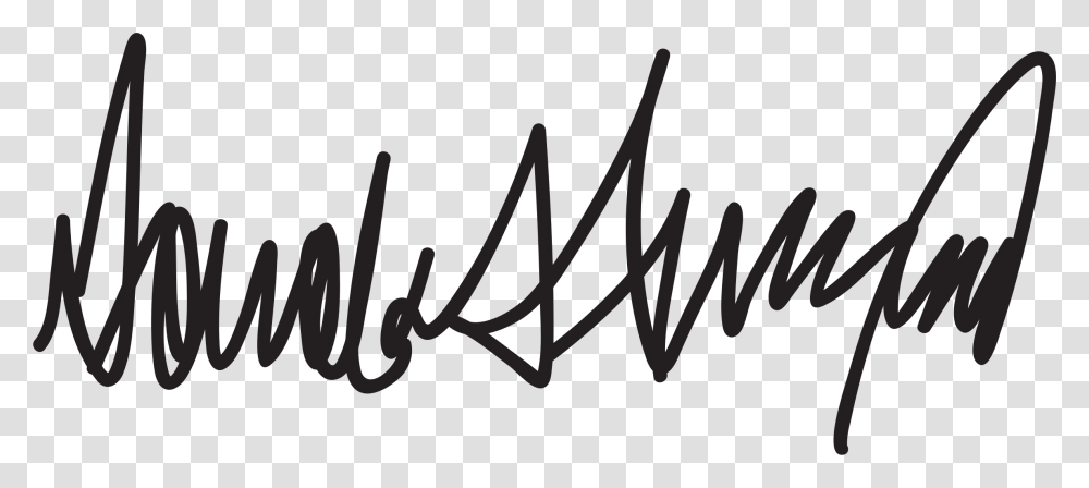 Donald Trump Signature Vector Clipart Image, Handwriting, Calligraphy, Label Transparent Png