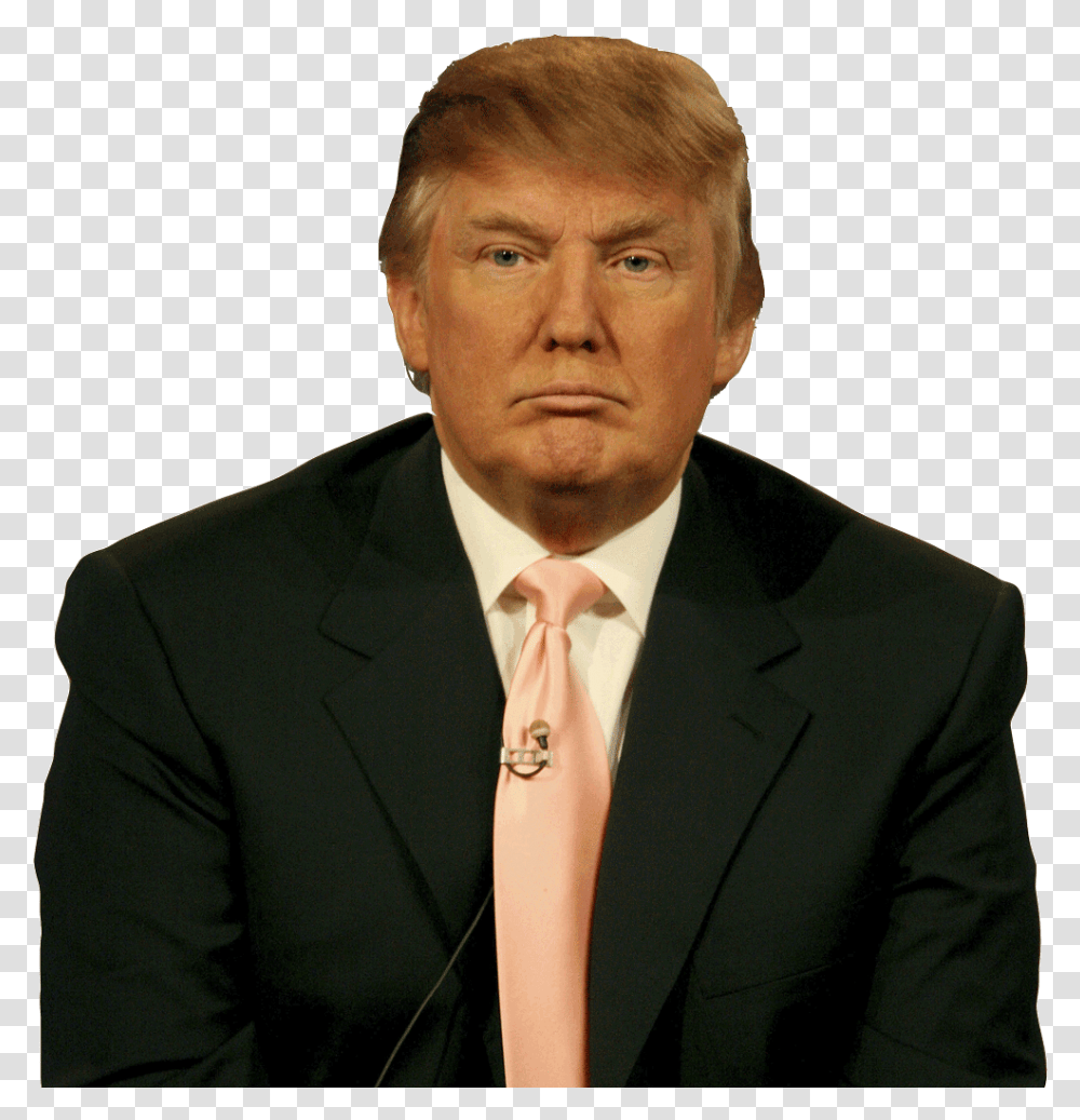 Donald Trump Yeah Face, Suit, Overcoat, Tie Transparent Png