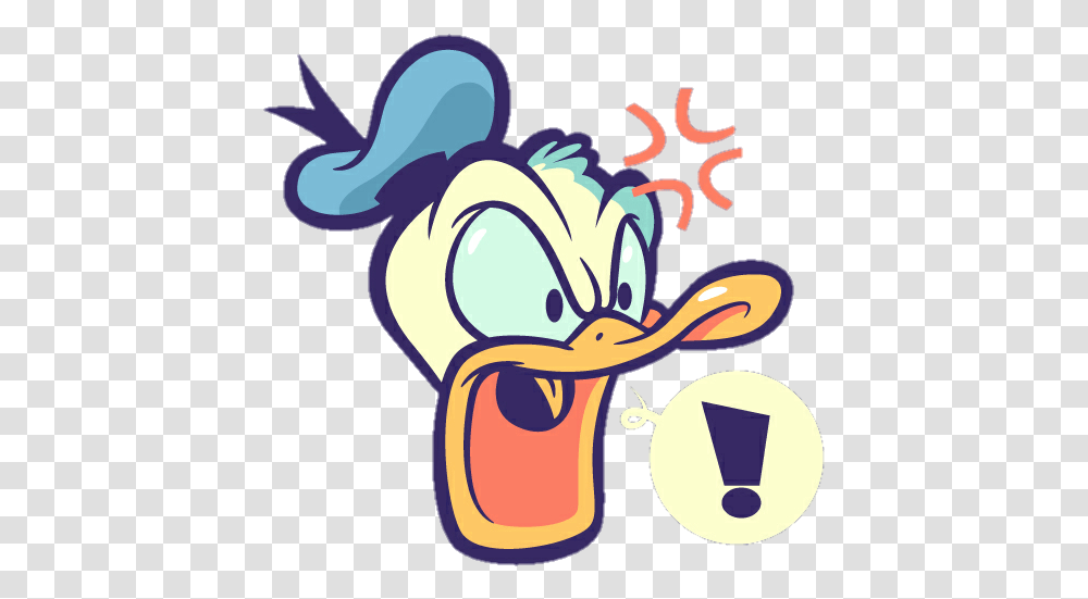 Donaldduck Emoji Disney Angry Donald Duck Sticker, Alphabet Transparent Png