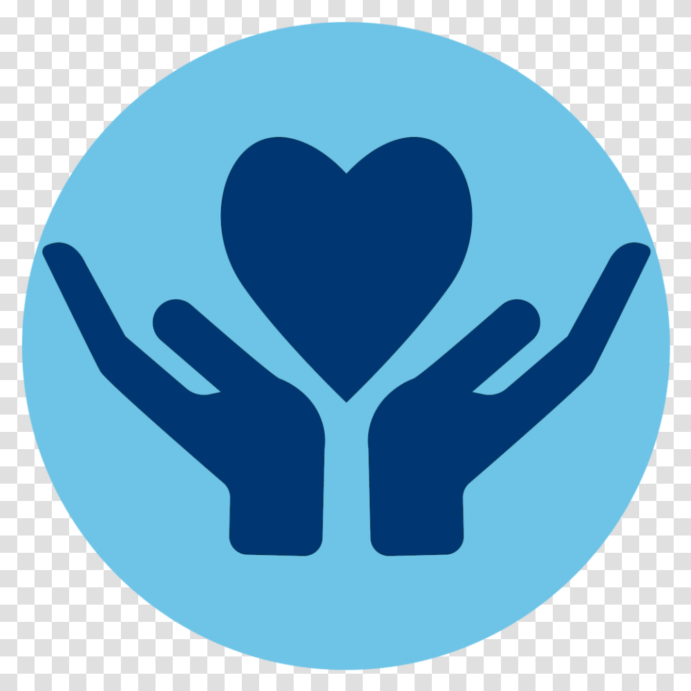 Donation Icon Circle Emblem, Hand, Heart, Fist Transparent Png