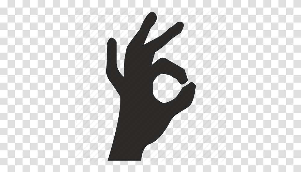 Done Fingers Gesture Good Ok Okay Well Icon, Silhouette, Leisure Activities, Stencil, Hand Transparent Png
