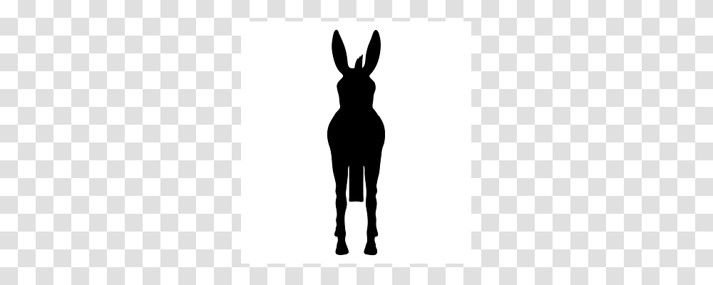 Donkey Silhouette, Mammal, Animal, Stencil Transparent Png