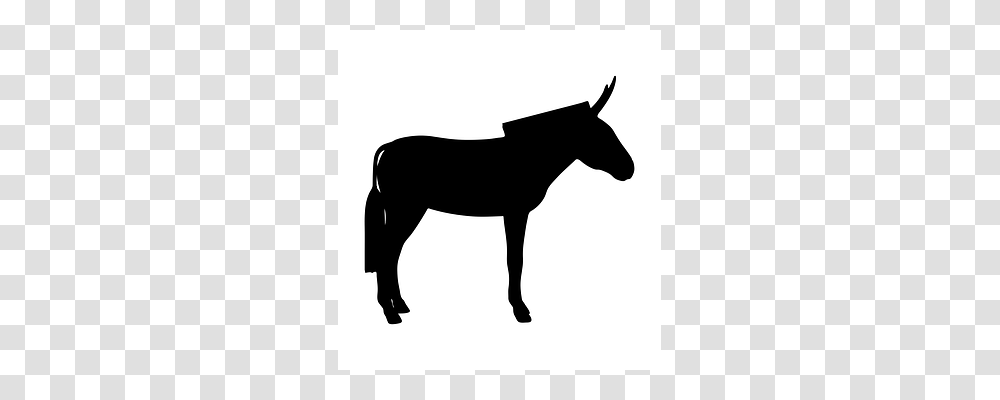 Donkey Silhouette, Stencil, Horse, Mammal Transparent Png