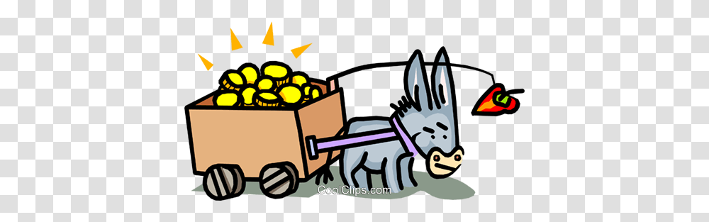 Donkey And Cart Being Lead, Box, Cardboard, Carton, Vehicle Transparent Png