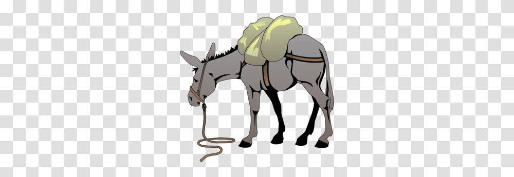 Donkey Clipart Loaded, Mammal, Animal Transparent Png