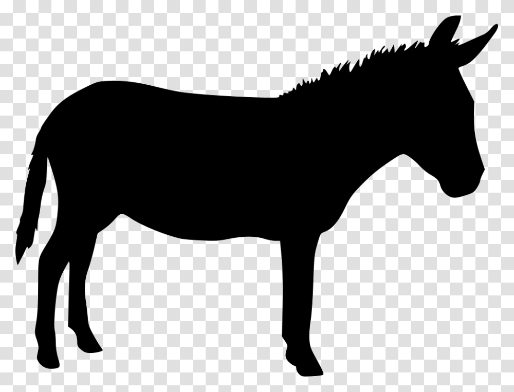 Donkey Computer Icons Desktop Wallpaper Donkey Silhouette, Horse, Mammal, Animal, Stencil Transparent Png