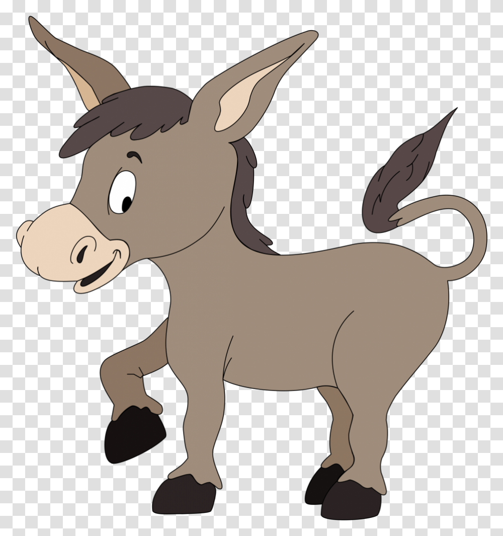 Donkey Free Vector Clipart Psd Donkey Clipart, Mammal, Animal, Horse Transparent Png
