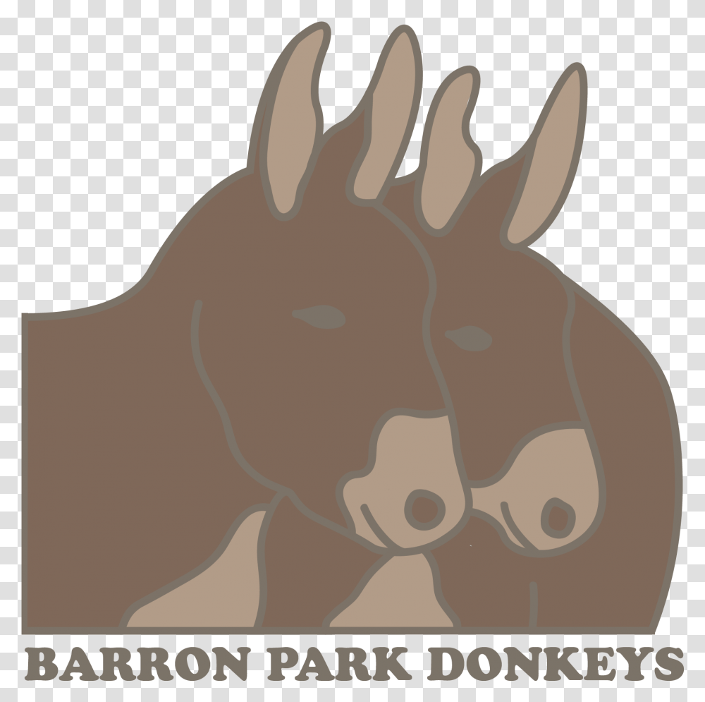 Donkey Head Cartoon, Mammal, Animal, Wildlife Transparent Png