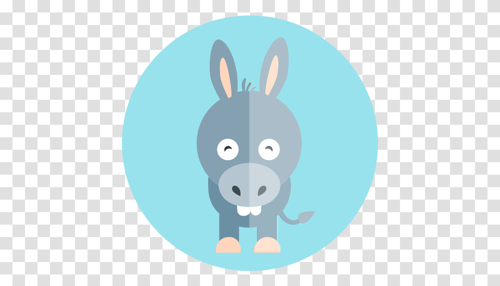 Donkey Icon Cartoon, Mammal, Animal, Rabbit, Rodent Transparent Png