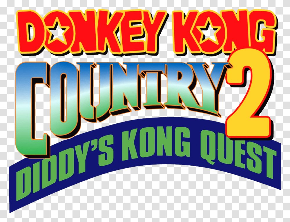 Donkey Kong Country Donkey Kong Country 2 Diddy's Kong Quest Logo, Poster, Advertisement, Flyer, Paper Transparent Png
