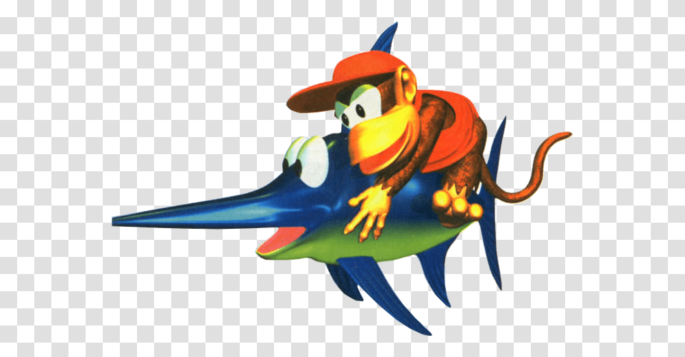 Donkey Kong Country Enguarde, Animal, Fish, Toy Transparent Png