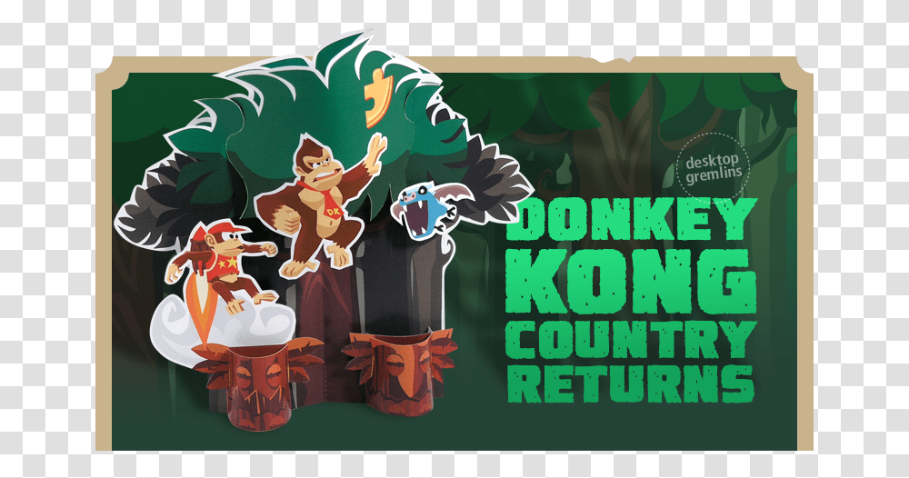 Donkey Kong Paper Toy, Advertisement, Poster, Architecture, Building Transparent Png