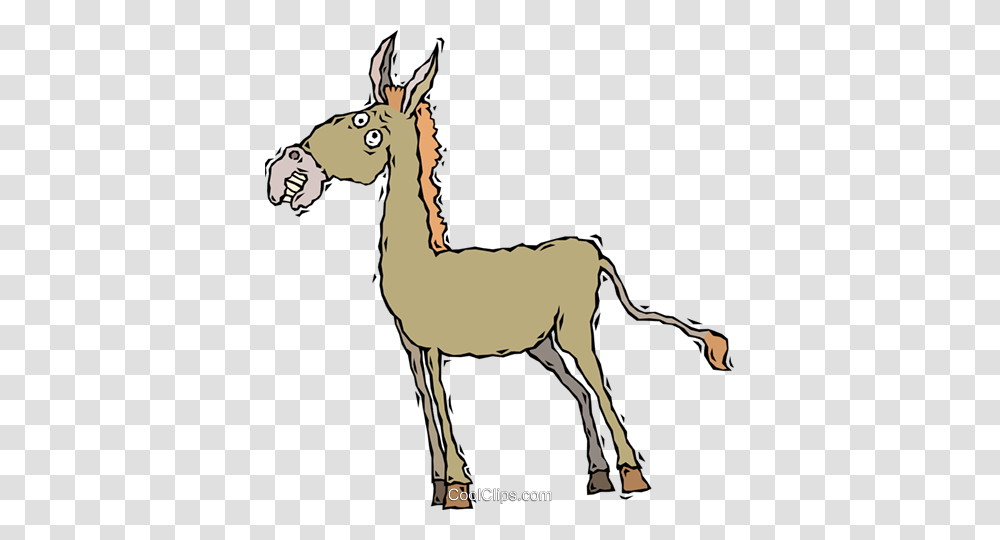 Donkey Royalty Free Vector Clip Art Illustration, Mammal, Animal, Wildlife, Antelope Transparent Png