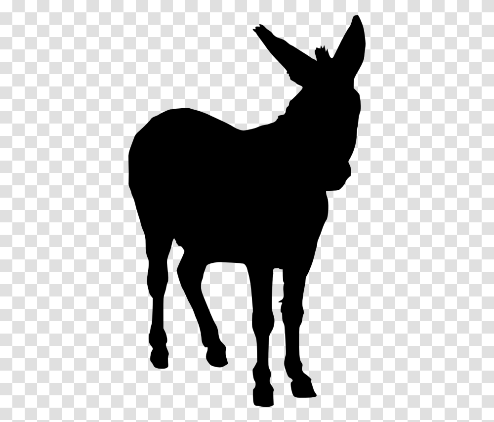 Donkey Silhouette, Mammal, Animal, Outdoors, Nature Transparent Png