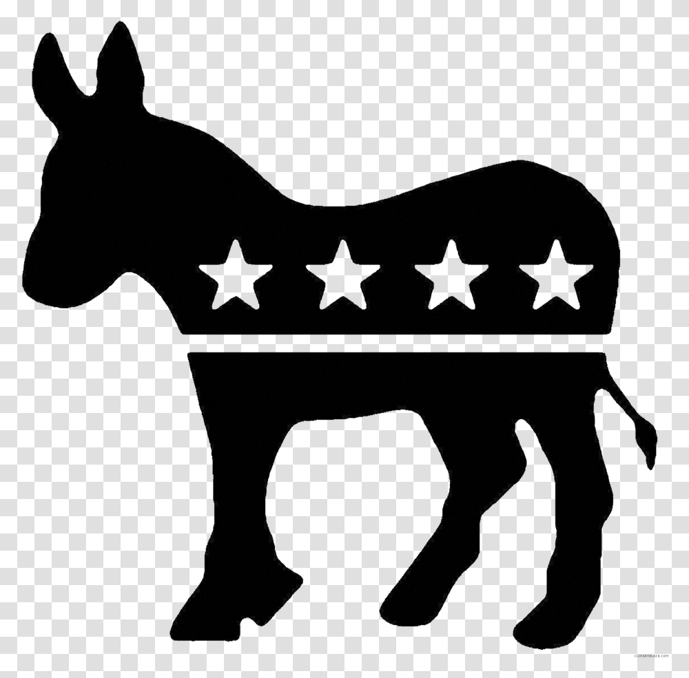 Donkey United States Democratic Party Political Party Democrat Black And White, Silhouette, Mammal, Animal, Pet Transparent Png