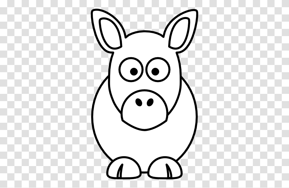 Donkey White Clip Art, Stencil, Piggy Bank Transparent Png