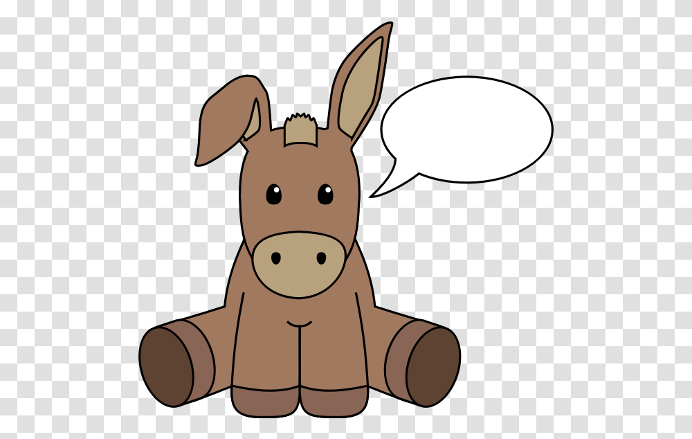 Donkey With Speech Bubble Vector Image Cartoon Animals With A Thought Bubble, Aardvark, Wildlife, Mammal, Snowman Transparent Png