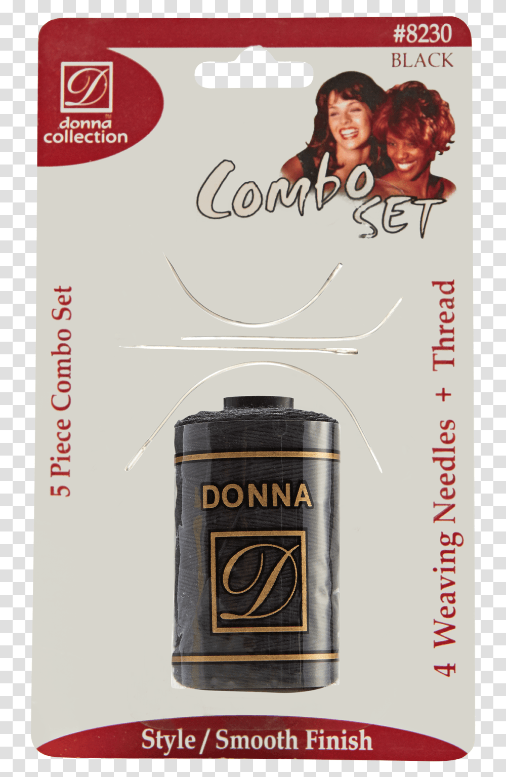 Donna Collection Black Weaving Thread Amp Needle, Bottle, Person, Cosmetics, Label Transparent Png
