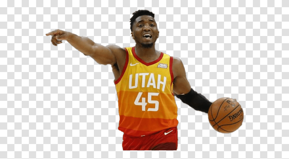 Donovan Mitchell Background Arts Nba Players Background, T-Shirt, Clothing, Apparel, Person Transparent Png