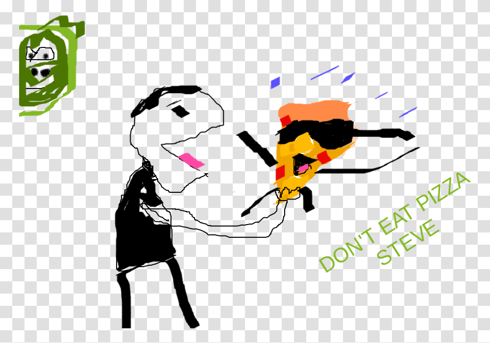 Donquott Eat Pizza Steve Cartoon, Logo Transparent Png