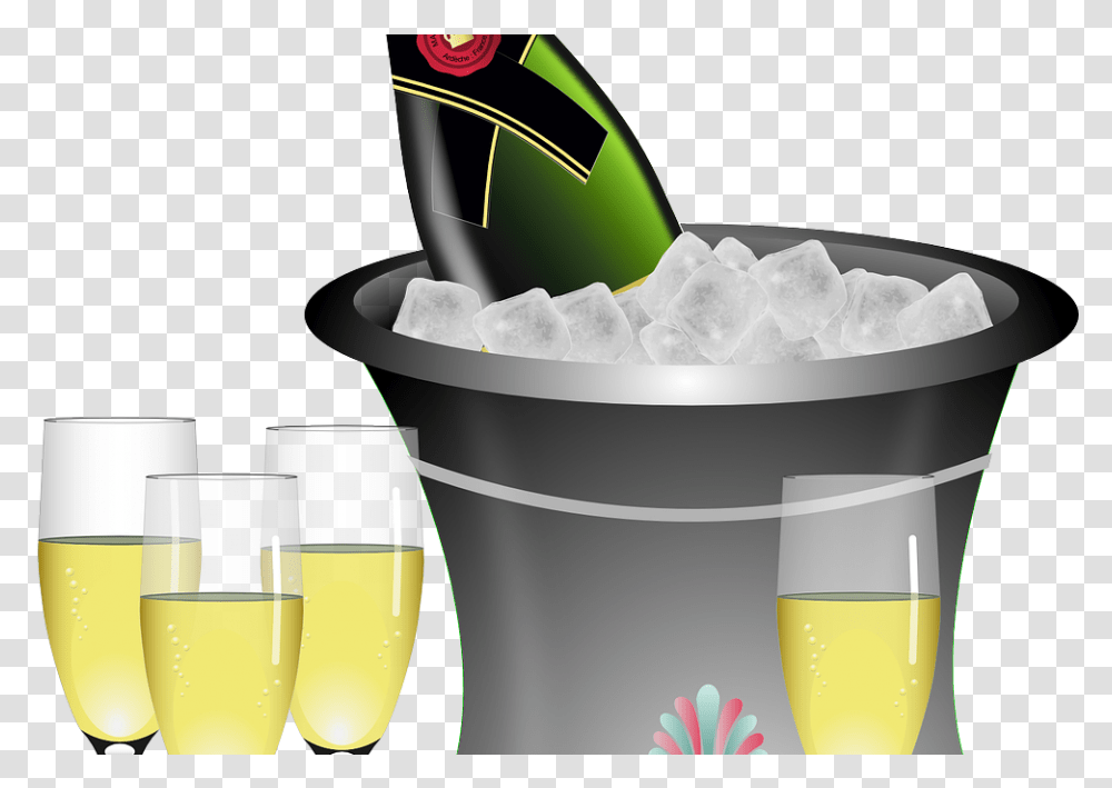 Donquott Forget Clipart Champagne In Ice, Bucket, Beverage, Drink, Glass Transparent Png