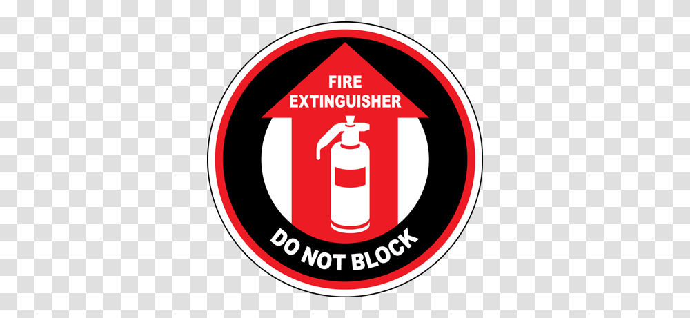 Dont Block Fire Exit Floor Sign Do Not Block Fire Extinguisher, Symbol, Logo, Trademark, Word Transparent Png