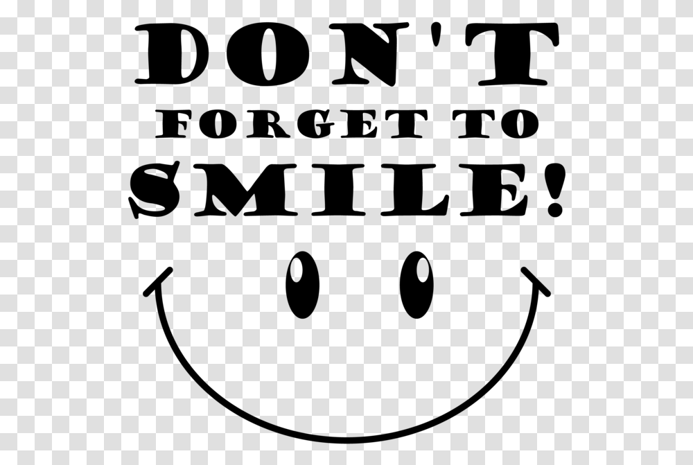 Dont Forget To Smile Typography Circle, Gray, World Of Warcraft Transparent Png