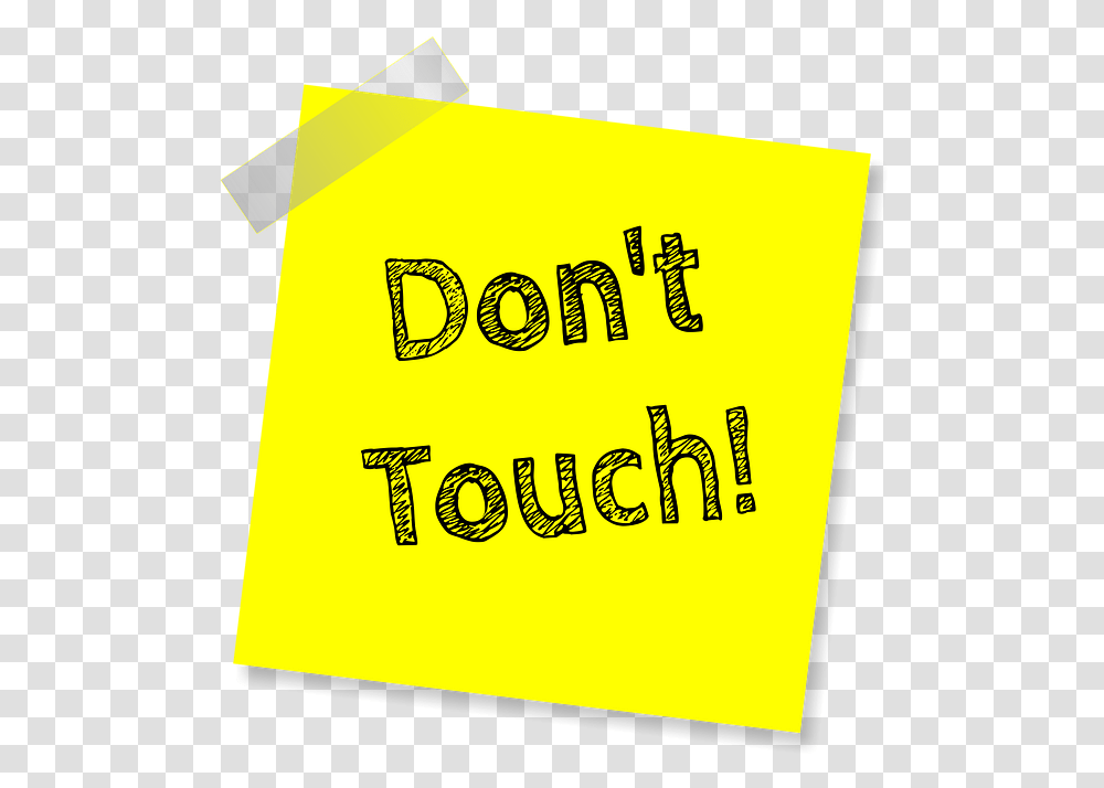 Dont Touch Reminder Post Note Language, Text, Number, Symbol, Paper Transparent Png