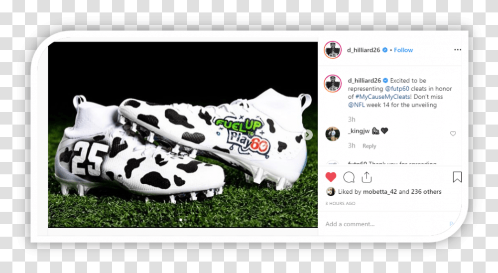 Dontrell Hilliard Cleats Fuel Up To Play, Apparel, Shoe, Footwear Transparent Png