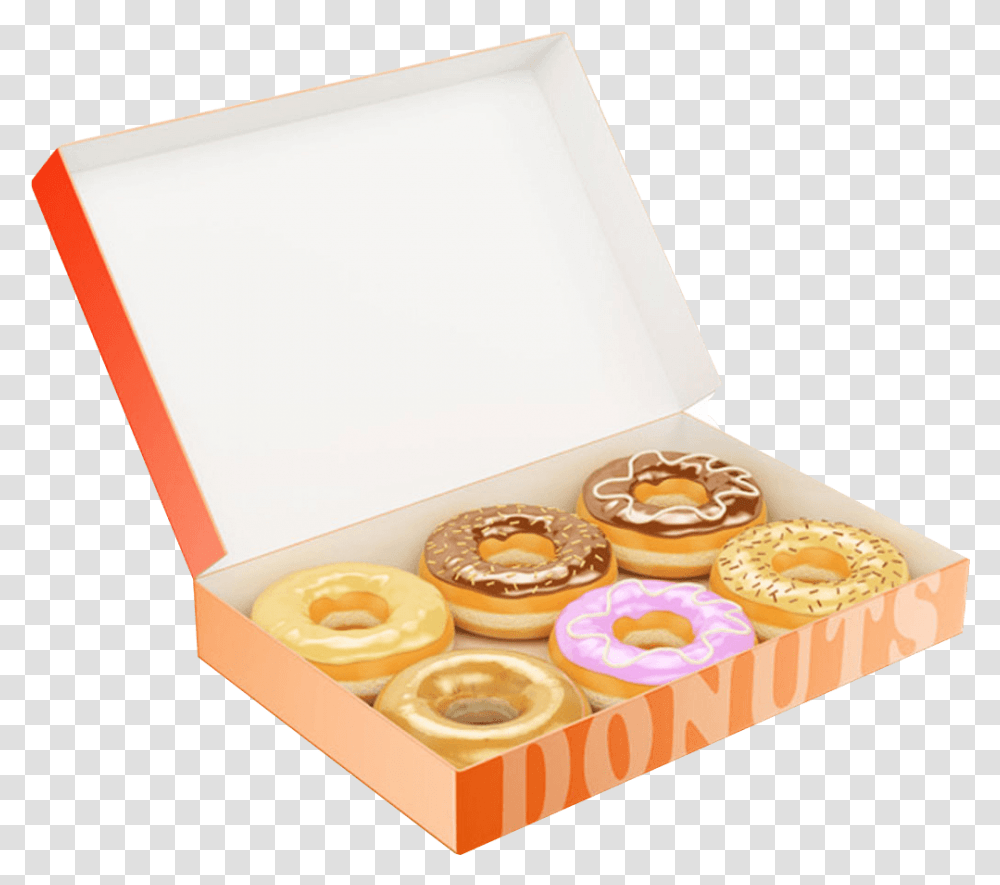 Donut Box, Bread, Food, Bagel, Sweets Transparent Png