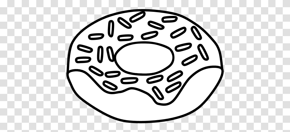 Donut Chocolate Frosting Sprinkles Black And White Circle, Oval, Buckle, Dish, Meal Transparent Png