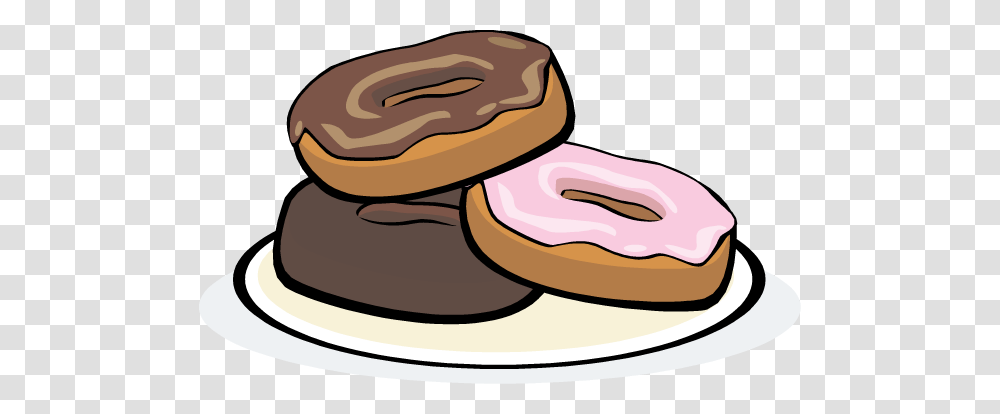 Donut Clip Art In Plate, Bread, Food, Pastry, Dessert Transparent Png